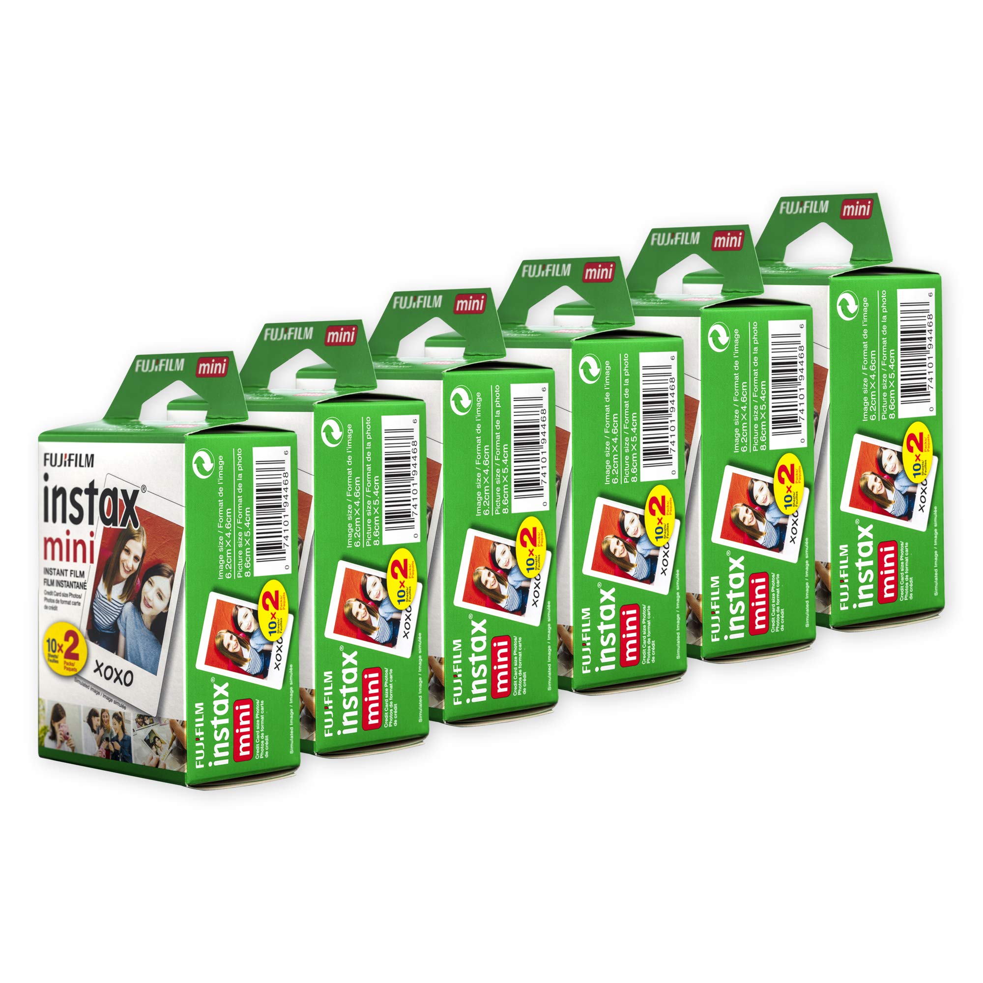 Fujifilm Instax Mini Film, Weiß, Multipack (120 Aufnahmen insgesamt)