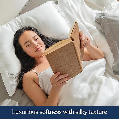 Miniatura 5 de Delara Sábana bajera ajustable 100% lyocell tencel de eucalipto, naturalmente refrescante, súper suave, sedosa, absorbe la humedad, equilibrio de