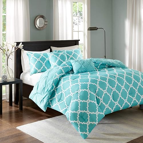 Kasey - Juego de edredón acogedor, diseño de calado, ropa de cama para todas las estaciones con fundas a juego, almohada decorativa, tamaño King