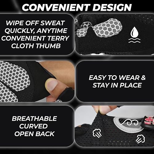 Miniatura 2 de FIGHTSENSE Guantes de levantamiento de pesas con protección completa de la palma de la mano, guantes de entrenamiento para hombres y mujeres,