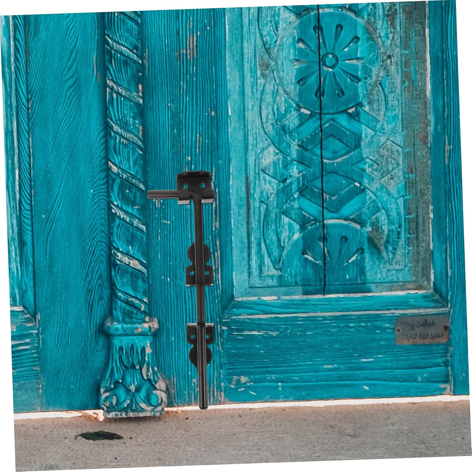Fence Gate Drop Rod Ground Anchor Cane Bolt for Gates Barn Door Lock French Door Lock Hardware