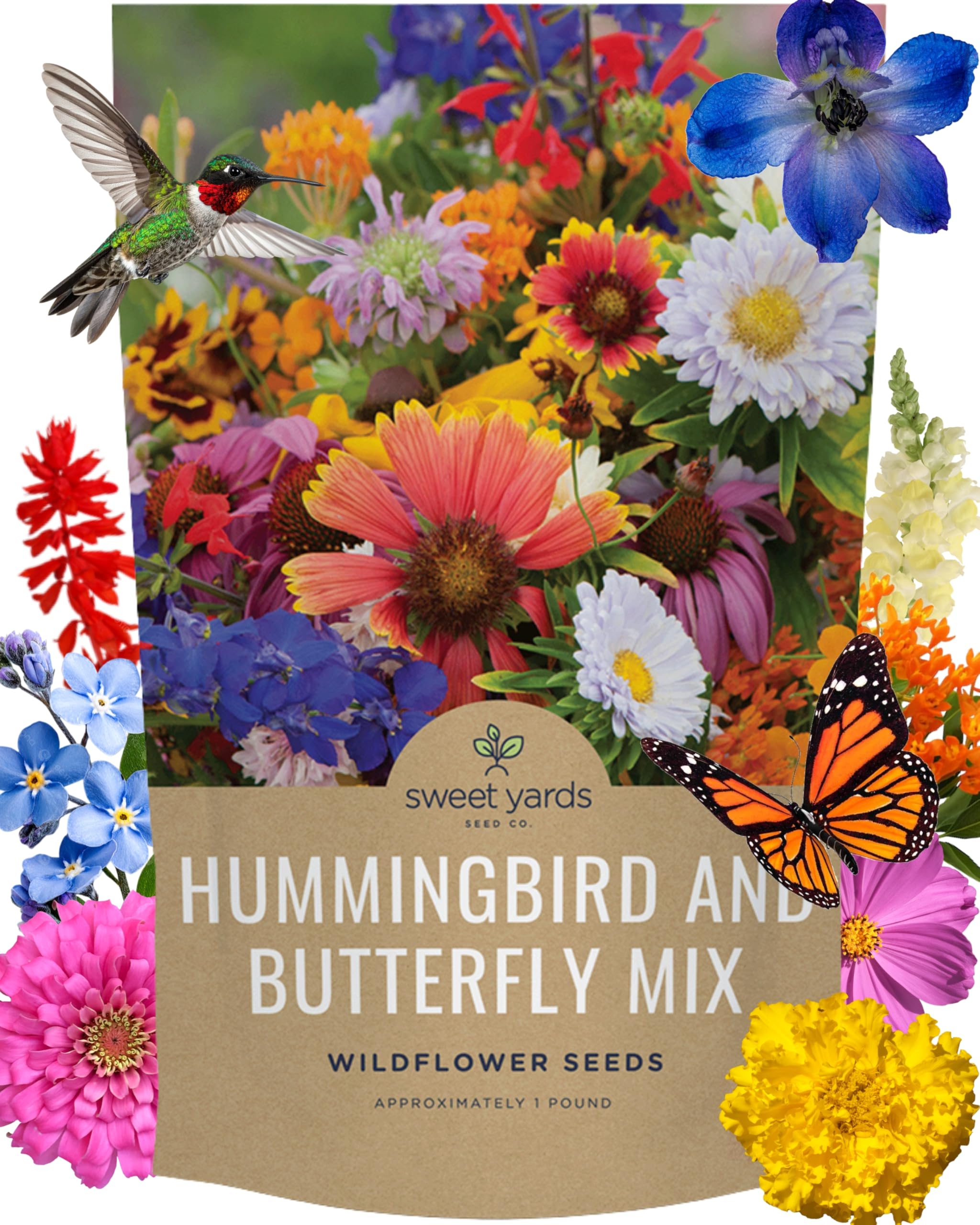 Bulk Butterfly and Hummingbird Wildflower Seeds