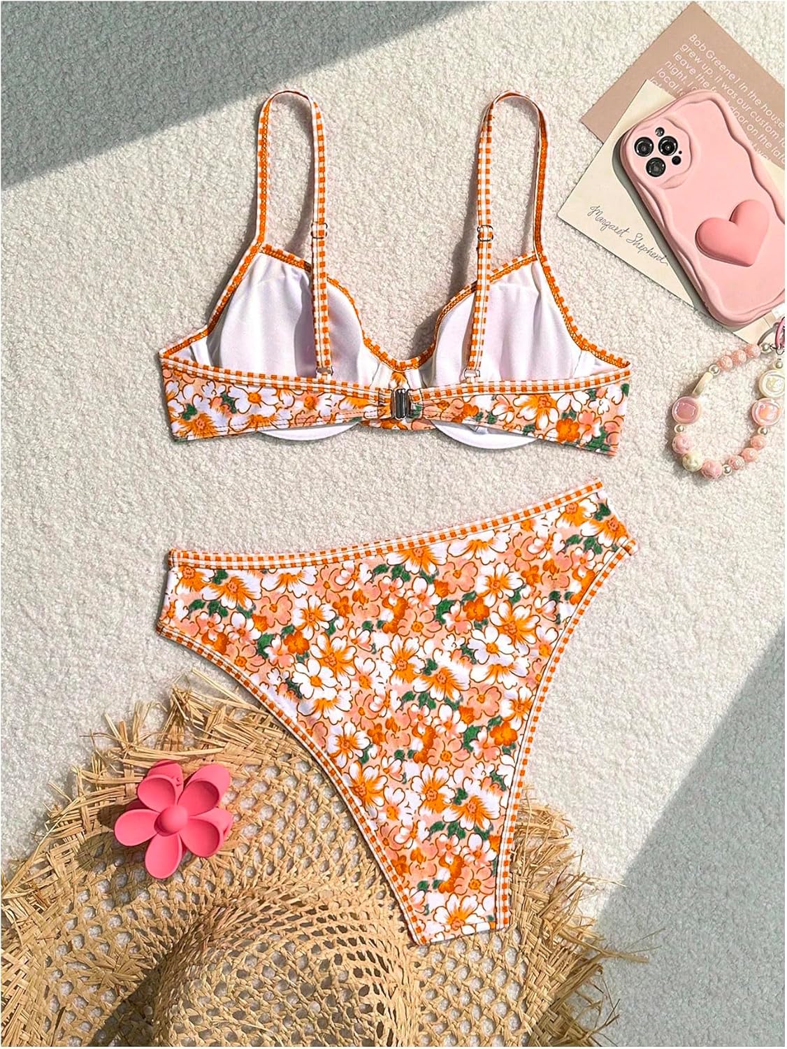 SOLY HUX Women's Floral Print Swimsuit Underwire Bathing Suit Two Piece Bikini Sets Multicoloured Floral M-1 - Image 5