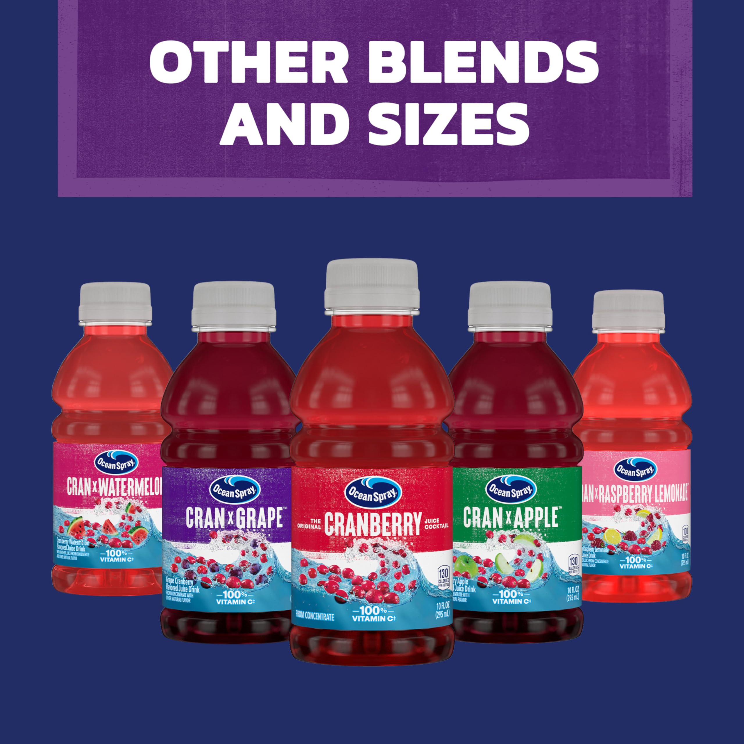 Ocean Spray Cran-Grape Cranberry Grape Juice Drinks 10 Fl Oz Bottles 6 Count — view 9