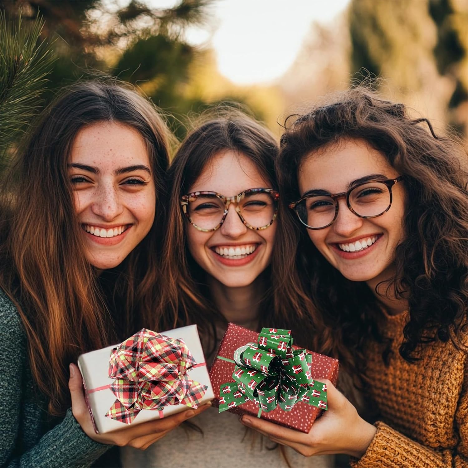 20PCS Christmas Bows Pull Bows Big Gift Wrap Accessory Ribbon Bow Colorful for Presents Gift Wrapping Baskets Christmas Holiday Party Birthday Wedding Decoration - Image 6