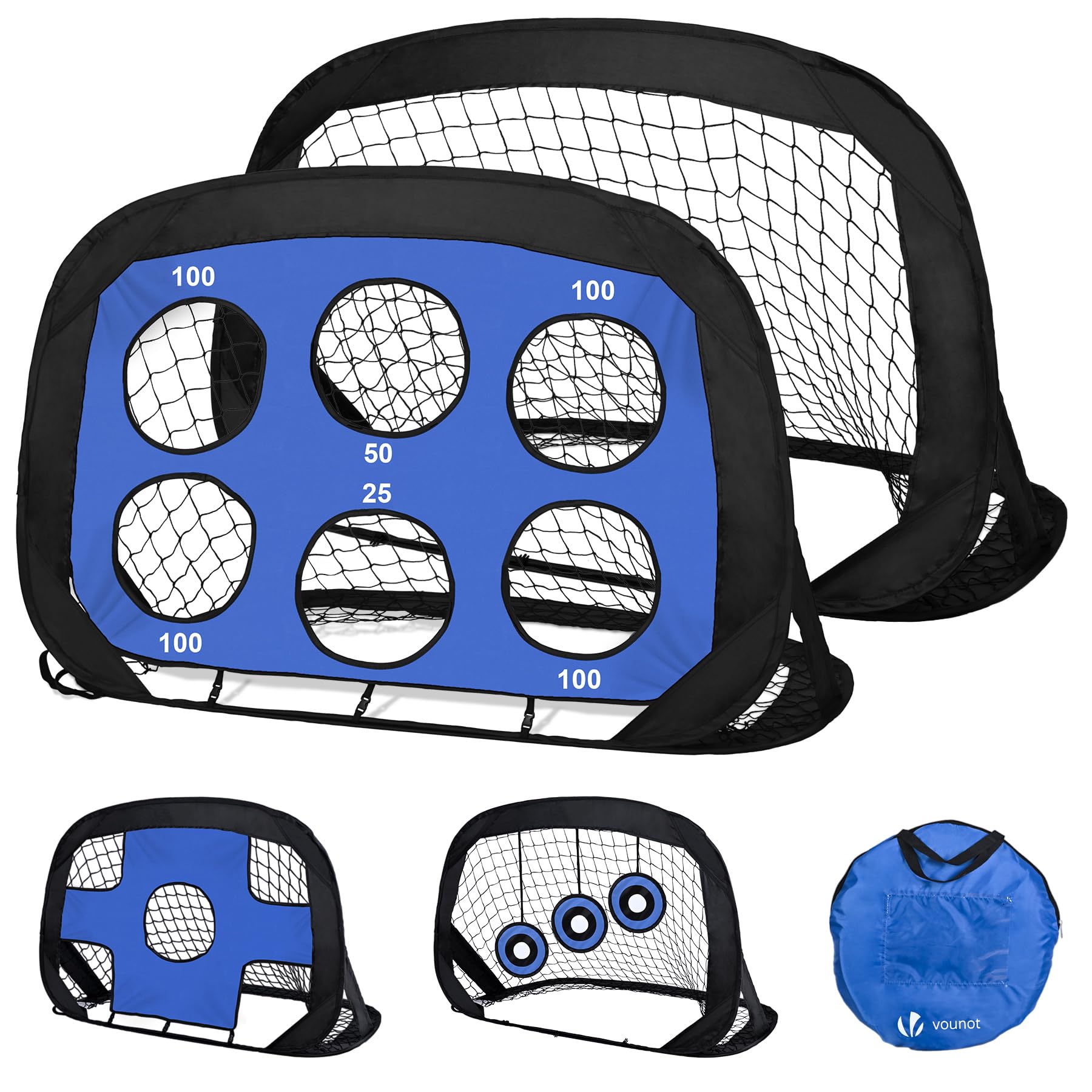Porterías Fútbol Plegables 120x80x80cm Red Fútbol Niños Set 2