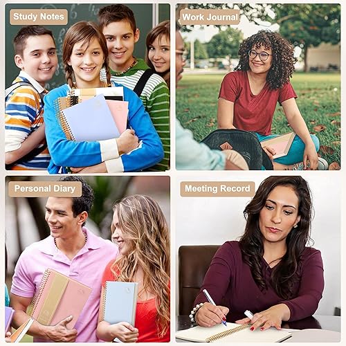 Miniatura 7 de Yoment Cuaderno de espiral de tapa dura, 300 páginas, cuadernos de rayas universitarias, diario grande de 7 x 10 pulgadas, cuadernos de tapa dura B5