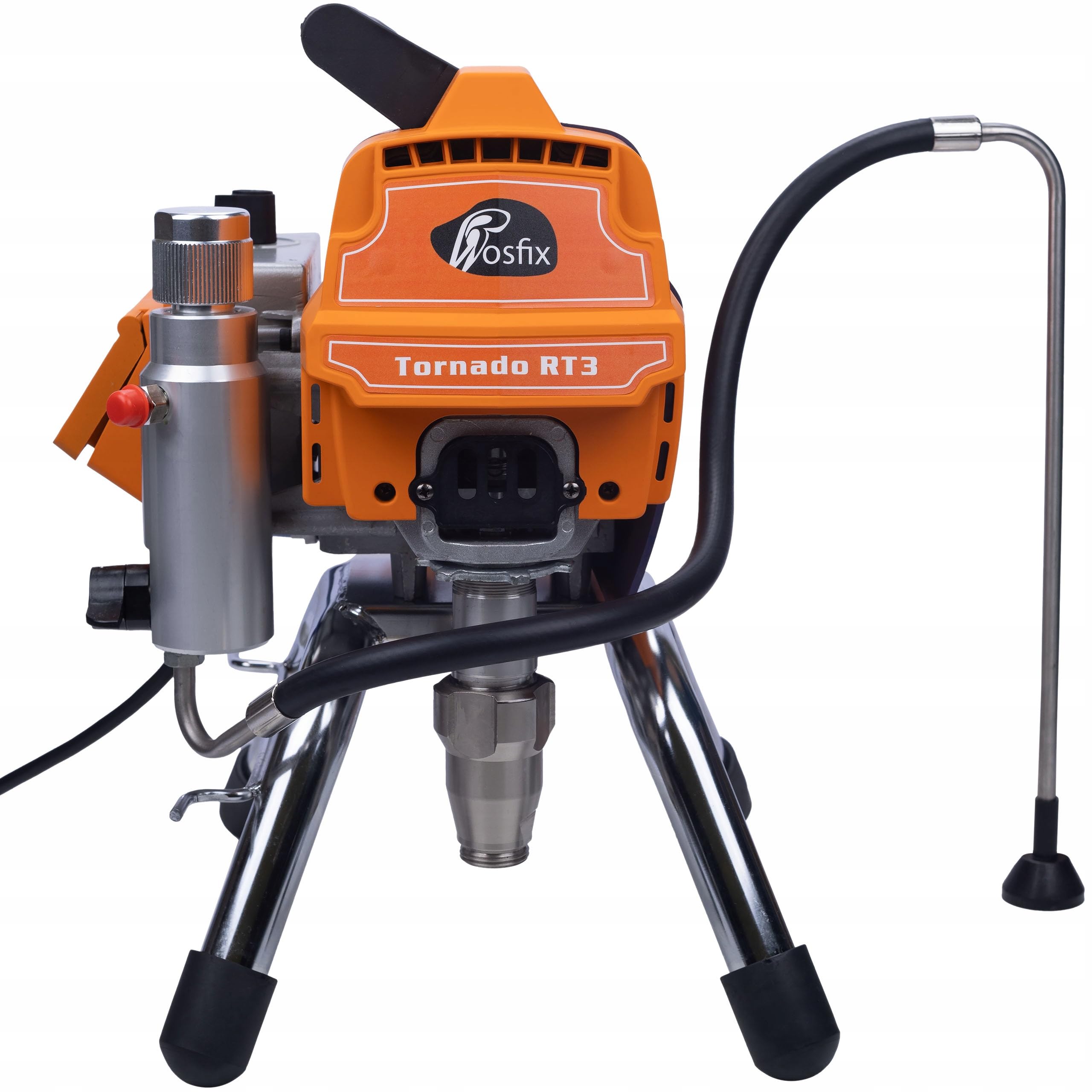 Rosfix Tornado RT3 UltraSpray - Pulverizador de pintura sin aire 2200 W, 220 bar, 2,5 l/min | Con pistola, boquilla 517, manguera de 10 m, filtros y accesorios | Accesorios de pintura para interiores