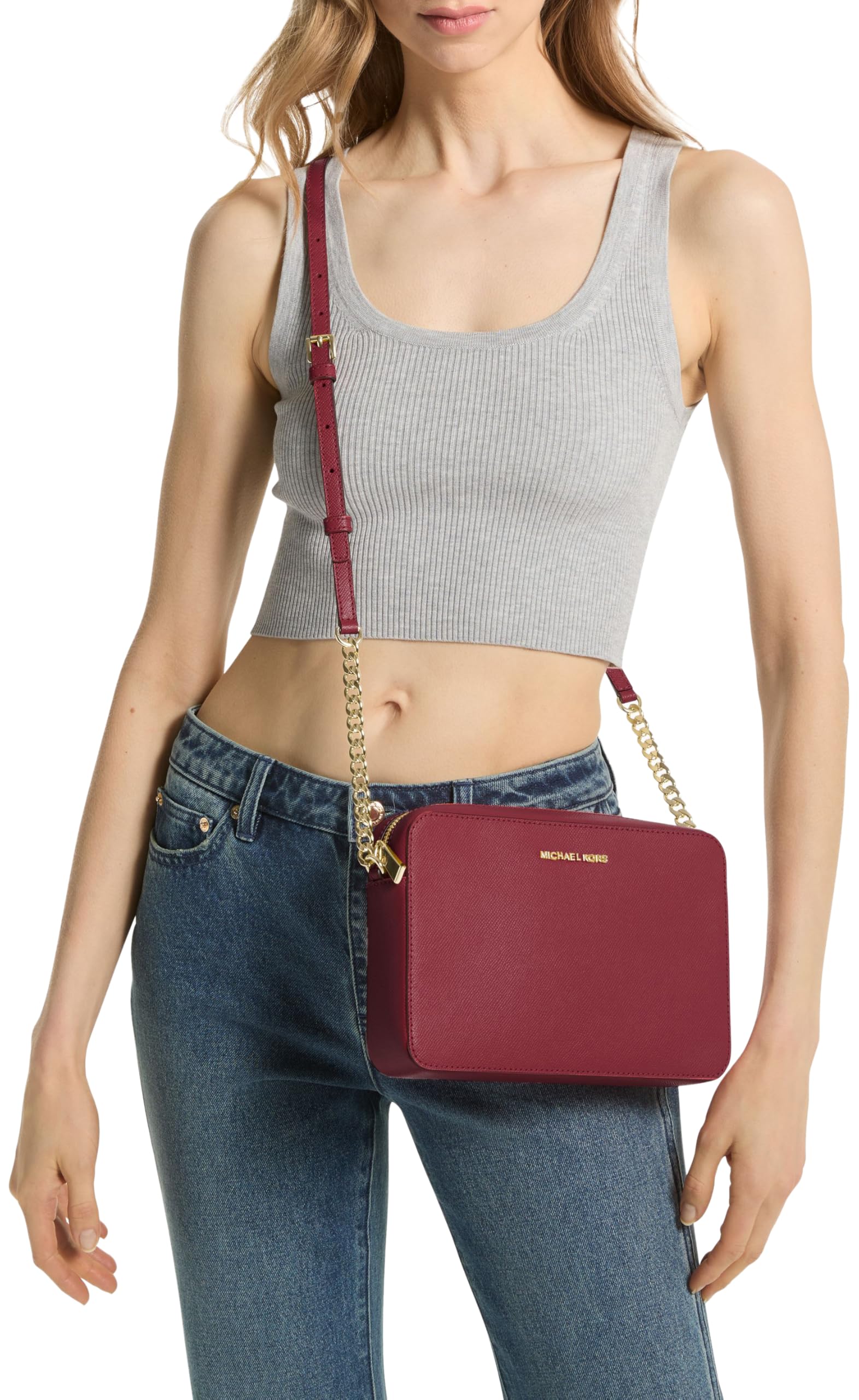 Michael Kors womens Jet Set Travel Large East/West Crossbody