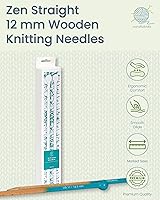 Vista 2 de mindfulknits Agujas de tejer de madera de haya rectas de primera calidad, tamaño US 17, 0.472 in - 13.8 in de longitud, suministros de punto