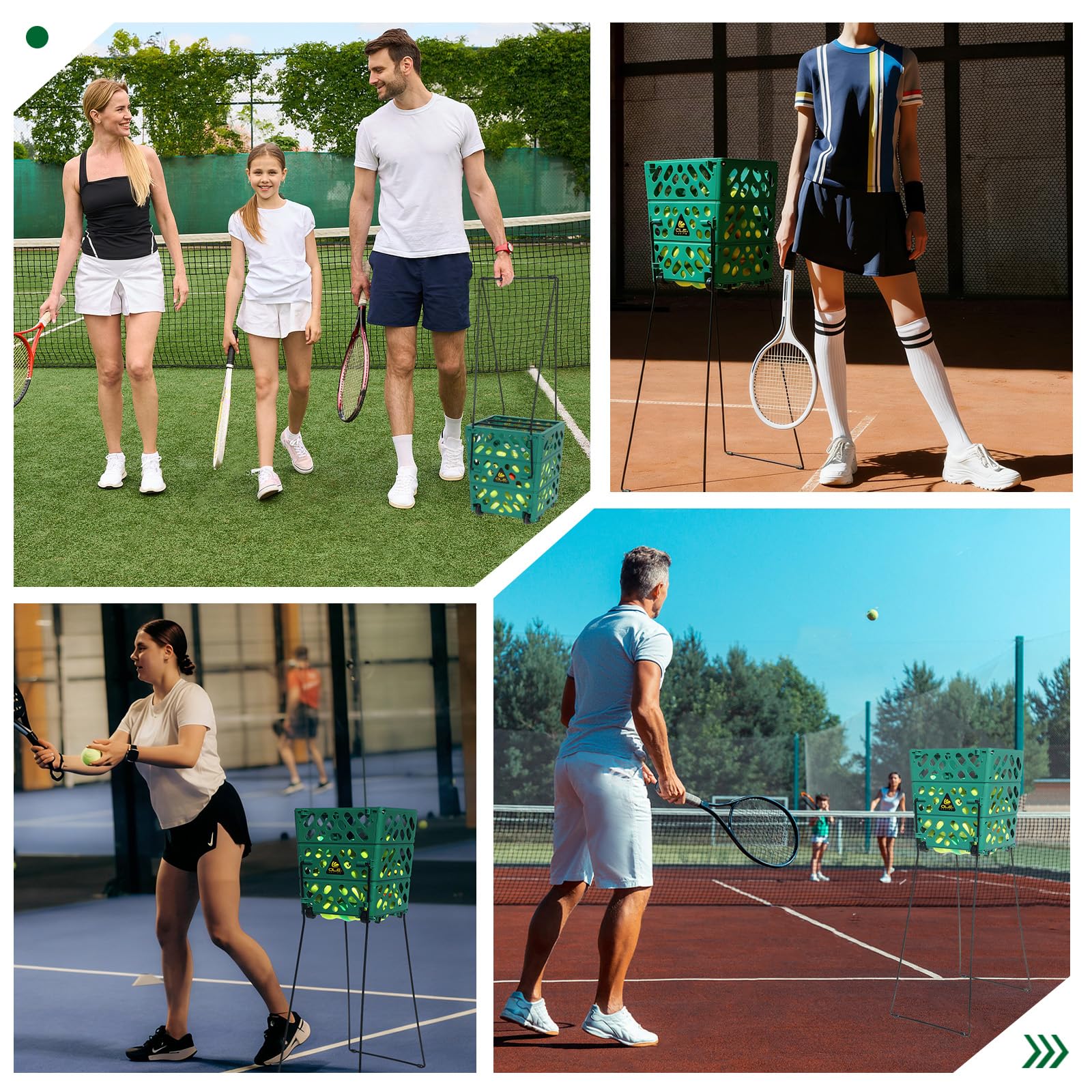 Tennisballsammler, Fassungsvermögen für 60 Tennisbälle, Leichter Tennisballaufsammler, Tennisballaufsammelwerkzeug