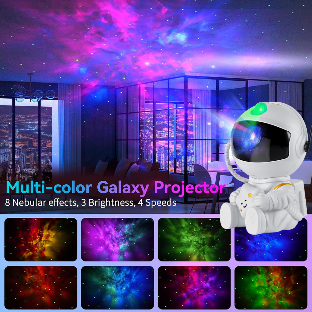 Astronaut Galaxy Star Projector - Starry Night Light with Remote