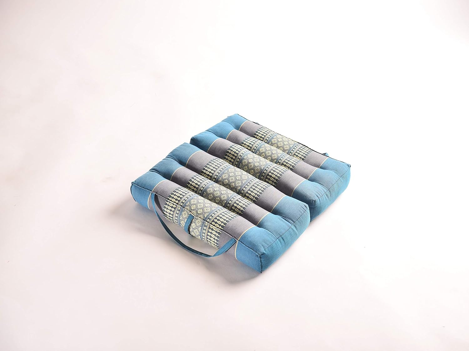 Zafuko Foldable Cushion - Organic Kapok Filling, use Folded and Unfolded for Meditation, Soft Yoga Prop, Portable Cushion