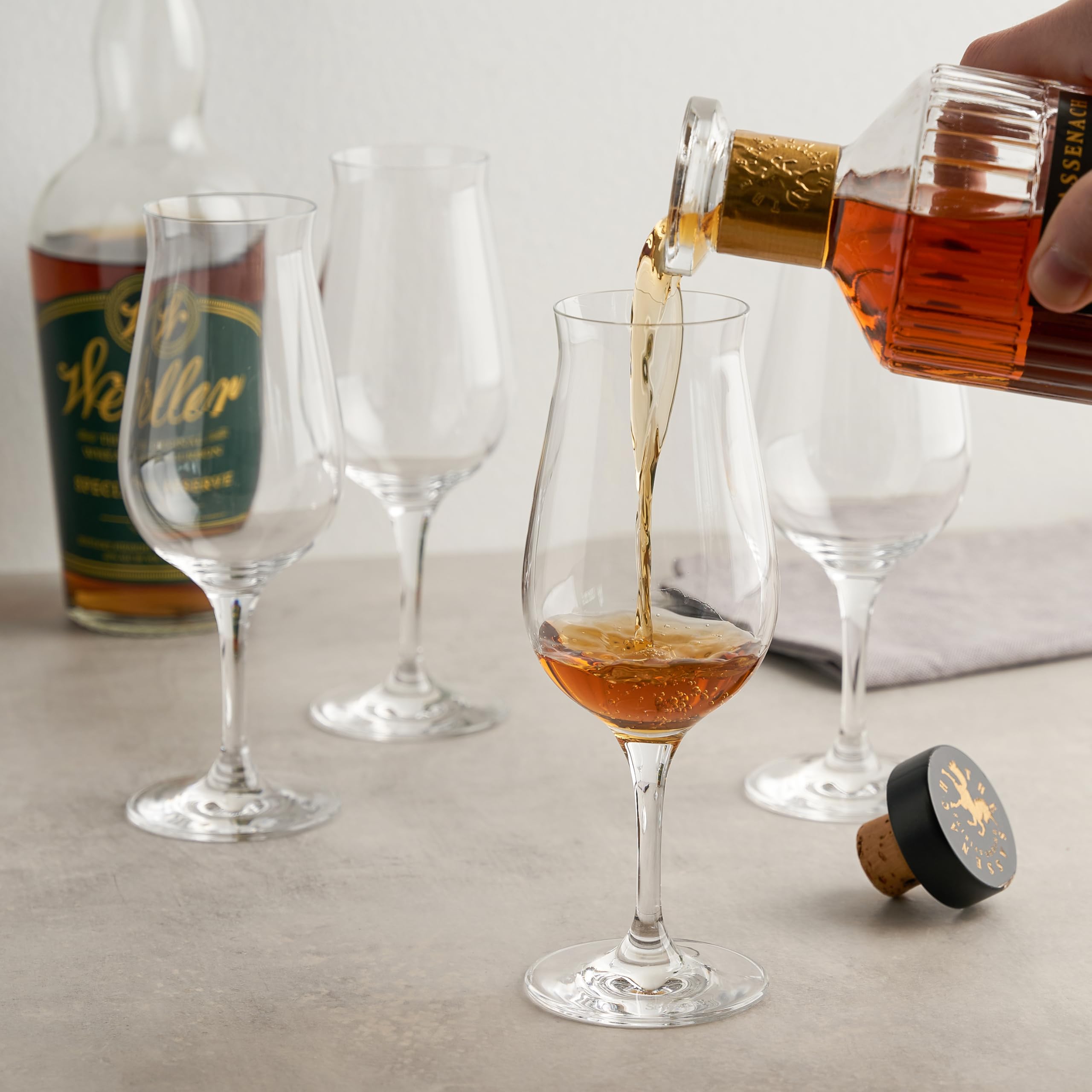 4 Verres à Whisky En Cristal Spiegelau – 368 Ml – Design Taillé, Lave-vaisselle – Fabriqués En Allemagne