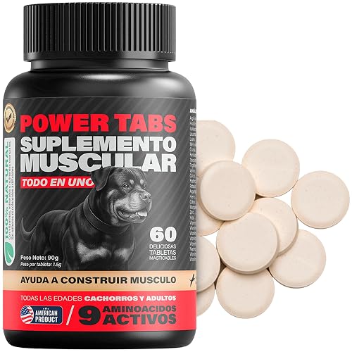 Power Tabs - Suplemento para Perros Activos - Proteínas y Aminoácidos