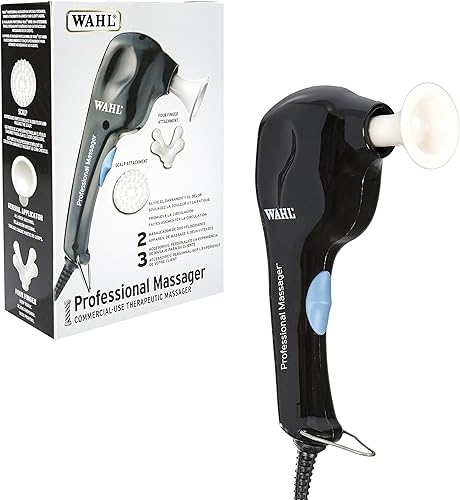 Masajeador profesional Wahl N4120-1701 potente ligero y silencioso para masajes profesionales incluye 3cabezales intercambiables