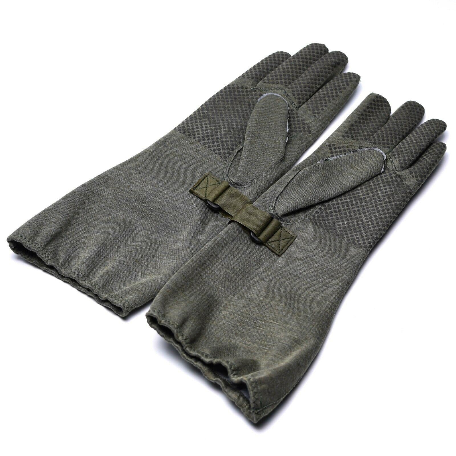 Guantes de piloto originales alemanes Nomex con agarre gris