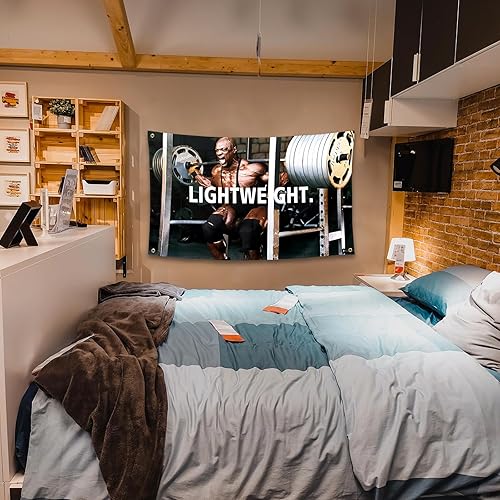 Miniatura 3 de Ronnie Coleman - Bandera ligera divertida para póster, tapices duraderos de pared de cueva de hombre con ojales de latón, bandera de 3 x 5 pies para