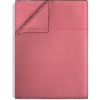 Elegant Comfort Wrinkle-Free 1500 Premier Hotel Quality 1-Piece Flat Sheet, Twin/Twin XL Size, Pink