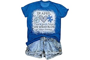 April We Wear Blue Shirts Special Education: Autism Awareness Shirt Women's