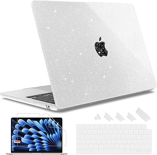May Chen Funda rígida de plástico para MacBook Air de 15 pulgadas M2 A2941 2023, con cubierta de teclado y protector de pantalla para MacBook Air 15
