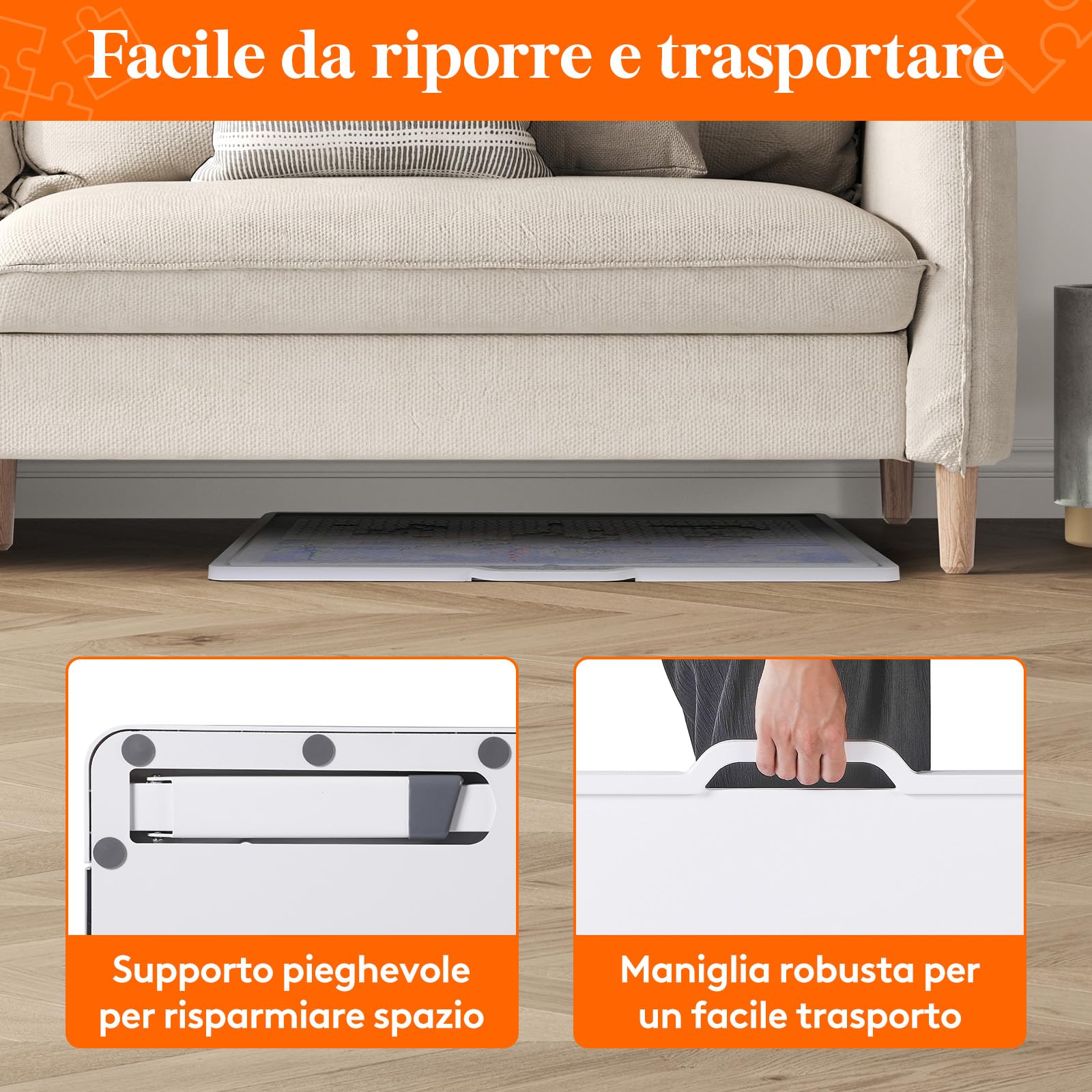 Lifewit 1500 PCS Tavolo per Puzzle con Supporto, Porta Puzzle 89 × 68,5 cm, Puzzles Board Angolo Rotazione 360° per Adulti, Tavola Pezzi con 4 Cassetti Estraibili y Copertura Protettiva