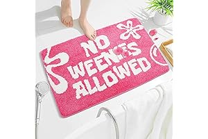 Pink Bathroom Rugs for Bathroom "No Allowed" Bath Mat Microfiber Non Slip...