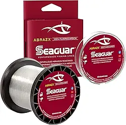 Linha de pesca Seaguar AbrazX, resistente à abrasão, 100% fluorocarbono premium, praticamente invisível