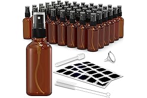 NEVLER'S Value Pack of 48 4 Ounce Amber Spray Bottles