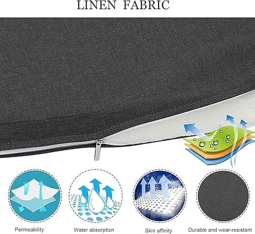 Miniatura 3 de Cojín de banco personalizado, cojines de asiento de muebles de interior, antideslizante, lavable, funda extraíble para silla, cojines para