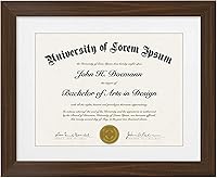 Vista 10 de Americanflat - Portarretratos de diploma de 11 x 14 pulgadas con vidrio inastillable - Úselo como marco de 8.5 x 11 pulgadas con paspartú