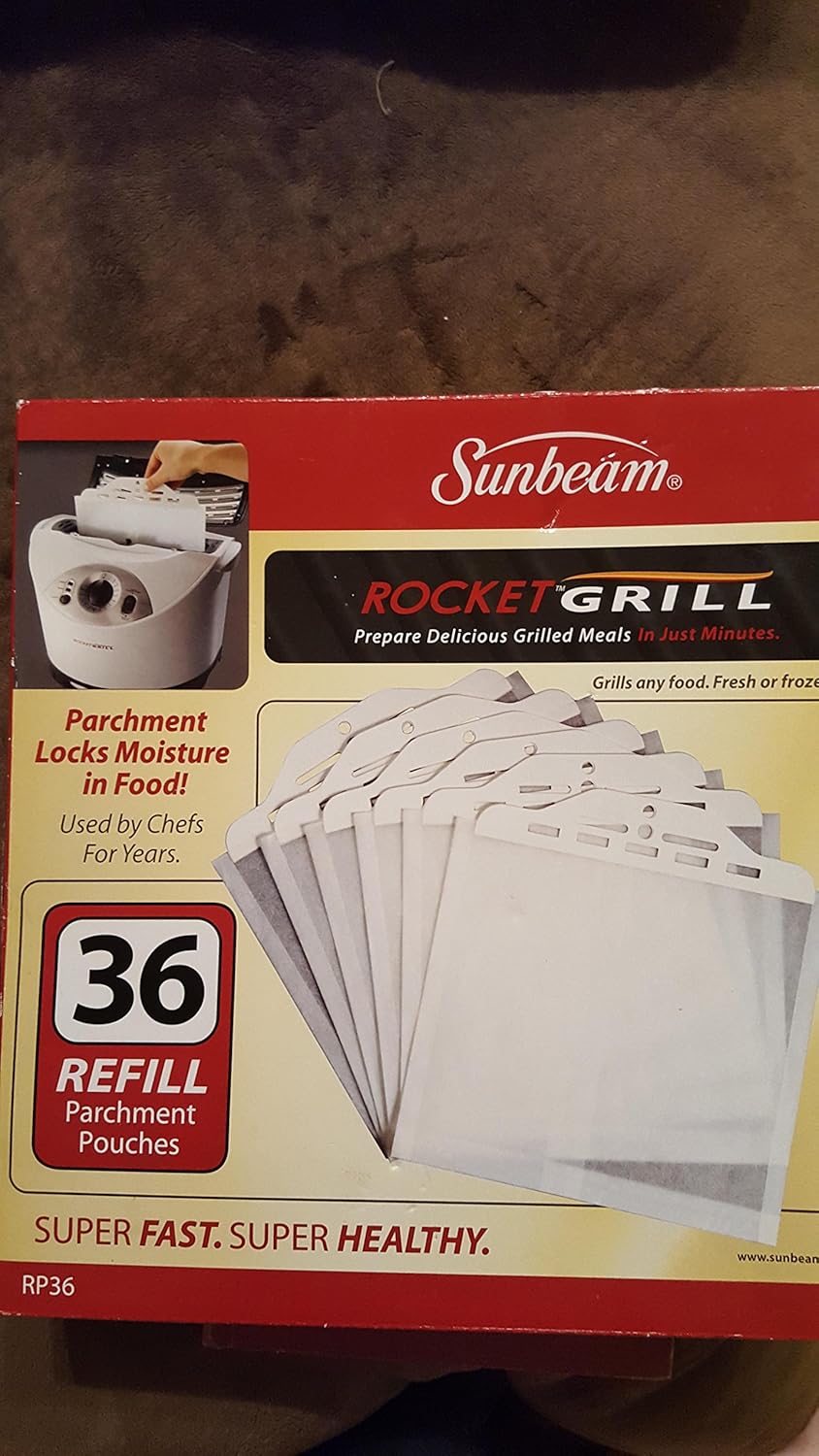 Sunbeam RP36 Rocket Grill Parchment Pouches, 36Pack Amazon.ca Home