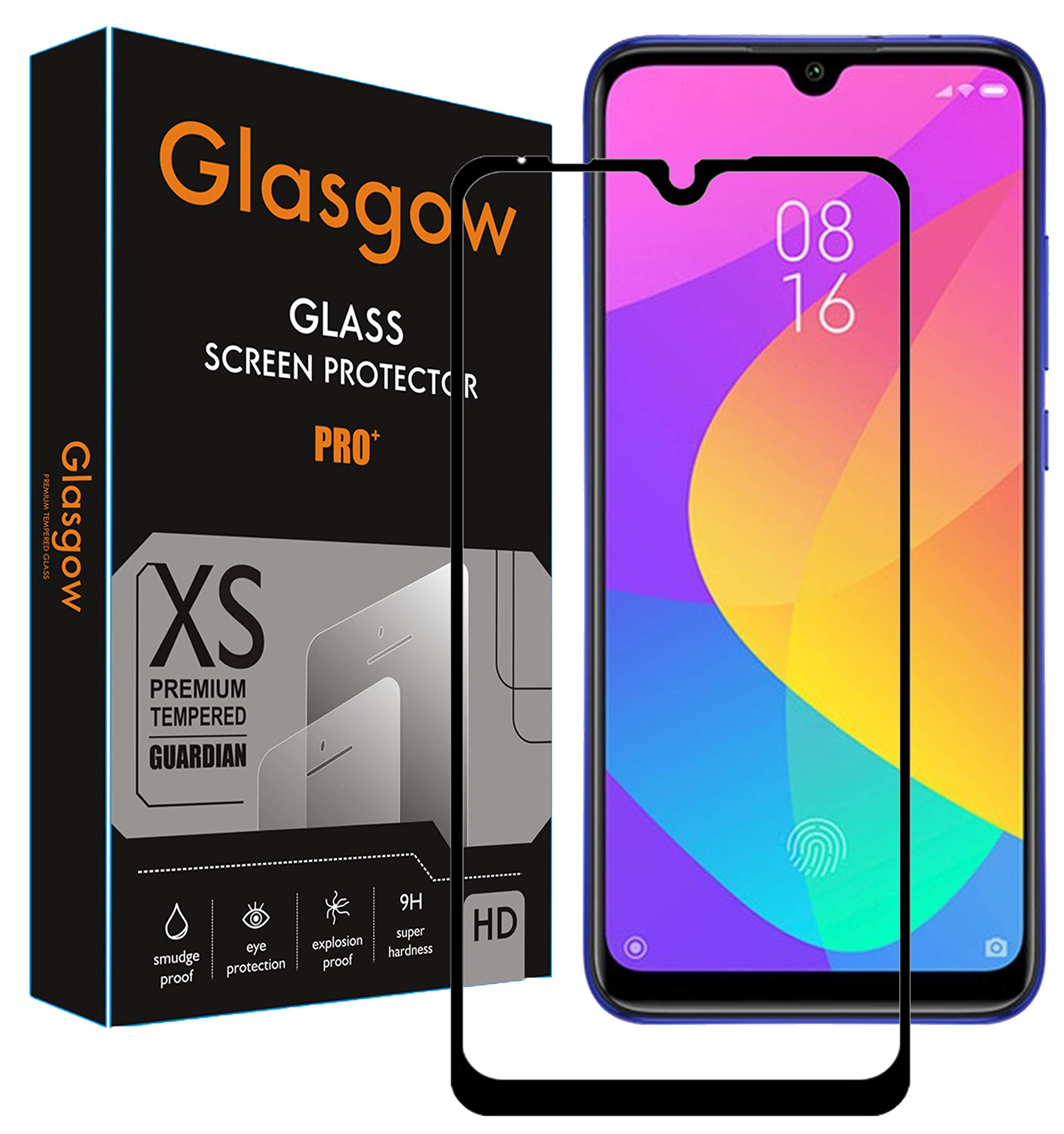 Glasgow Premium Edge to Edge Tempered Glass Screen Protector for Mi A3 [flexible] [Gorilla] Bubble Free Installation [Screatch proof] [Guard] - Black (B07WHT8PWF) Amazon Price History, Amazon Price Tracker