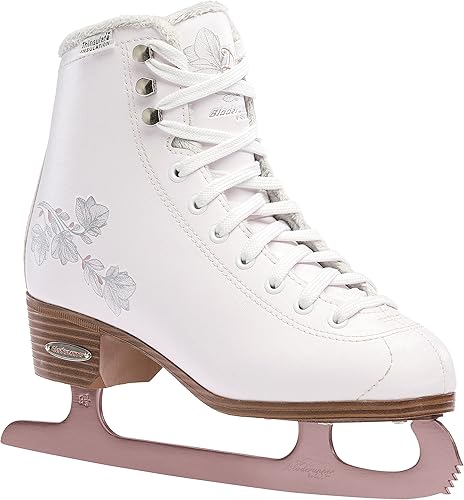 Rollerblade Bladerunner Ice Diva - Patines artísticos para mujer, color blanco y oro rosa, patines de hielo