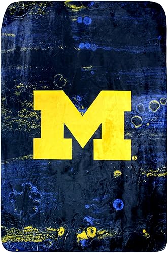 College Covers Everything Comfy Michigan Wolverines Manta Suave de Tiro Color Swept, 42" x 60"