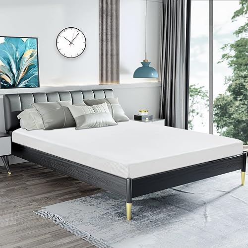 Miniatura 9 de BestMassage Colchón matrimonial de 10 pulgadas | Espuma viscoelástica de gel | Tacto firme medio | Blanco | Cama en una caja, certificado