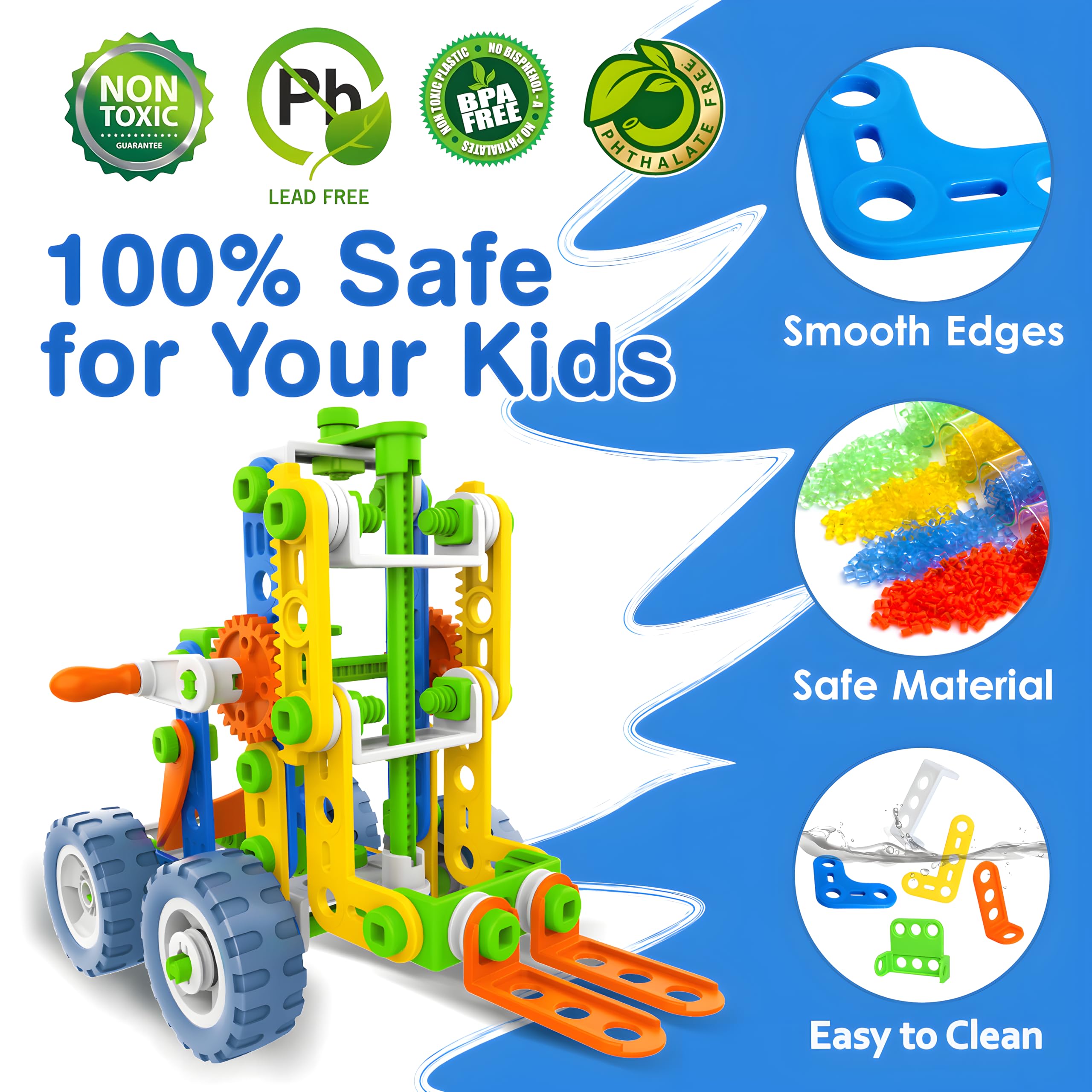 MOONTOY STEM zabawki budowlane STEM Zestaw edukacyjny dla dzieci 4 5 6 7 8, 12 w 1 zabawka konstrukcyjna prezent dla dzieci, edukacyjna zabawka edukacyjna od 4-8 lat zestaw do budowania 4 5 6 7 8 9 10