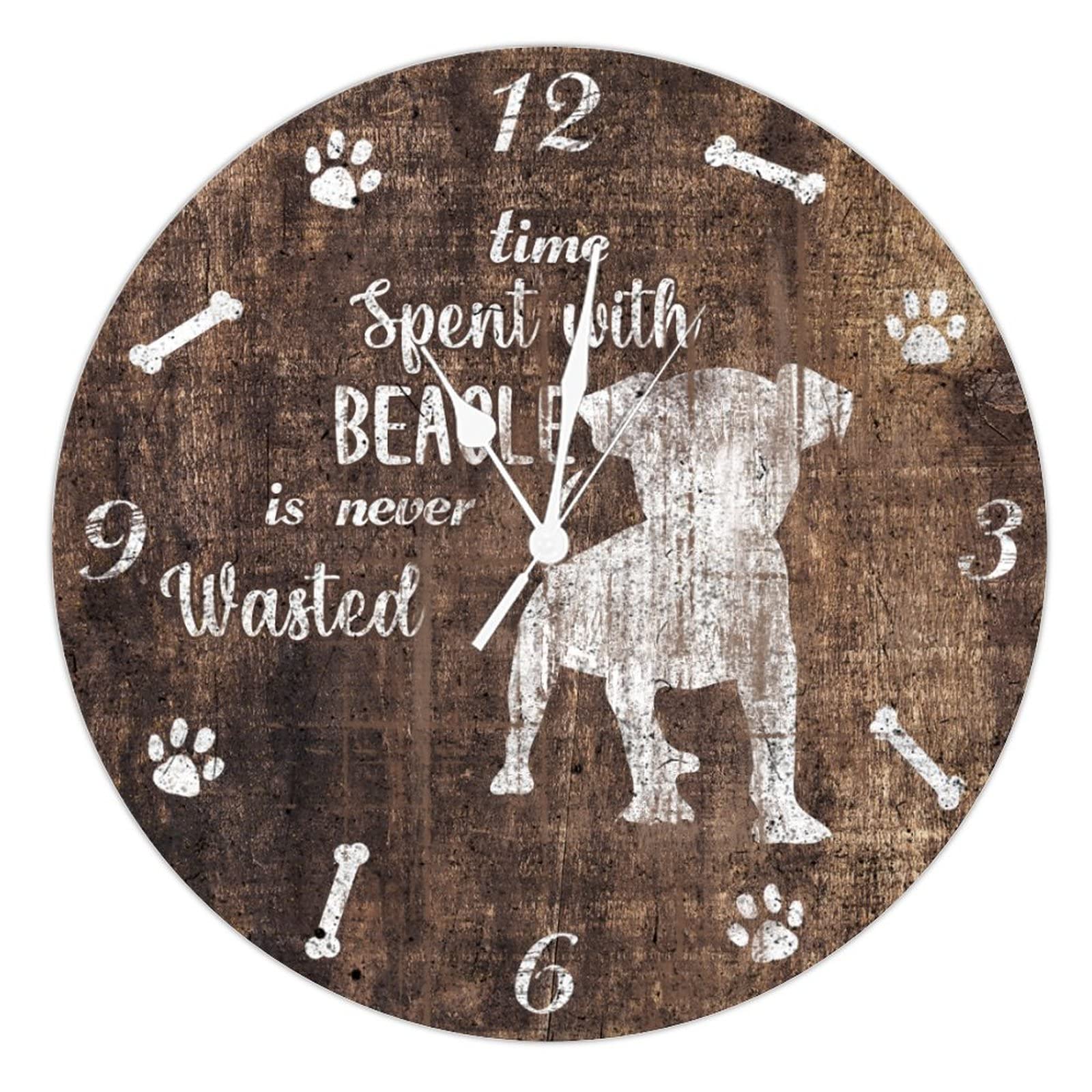 Horloge murale en bois dog lover pour sublimer votre salon