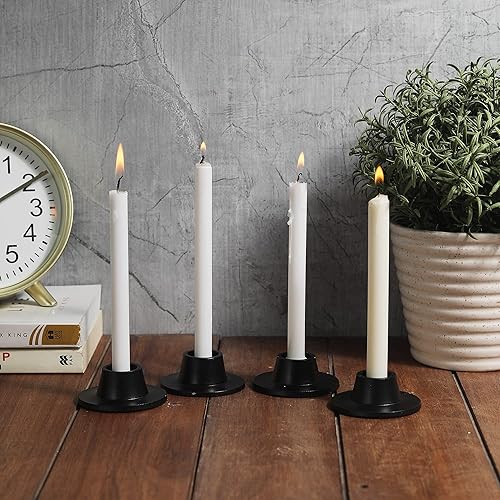 Miniatura 2 de Ardour Paquete de 3 portavelas cónicos pequeños negros, centros de mesa para decoración del hogar, boda, aniversario, fiesta, regalos de