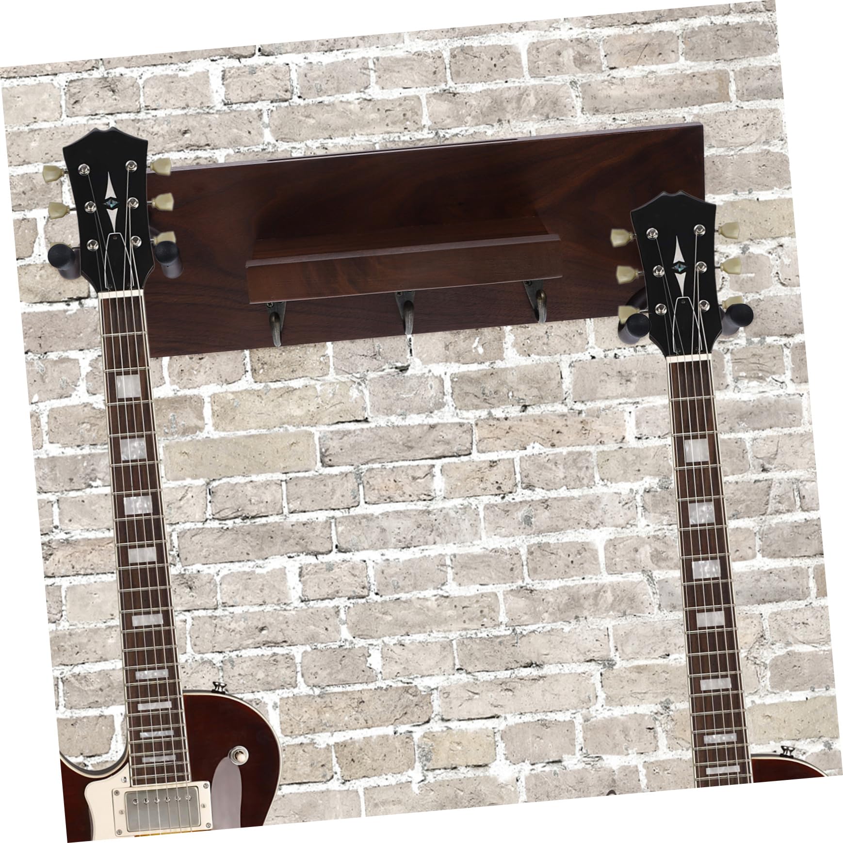 Abaodam Supporto da Parete per Chitarra, Gancio 4 in 1 per Chitarre Elettriche e Acustiche, Legno e Metallo, Stabile