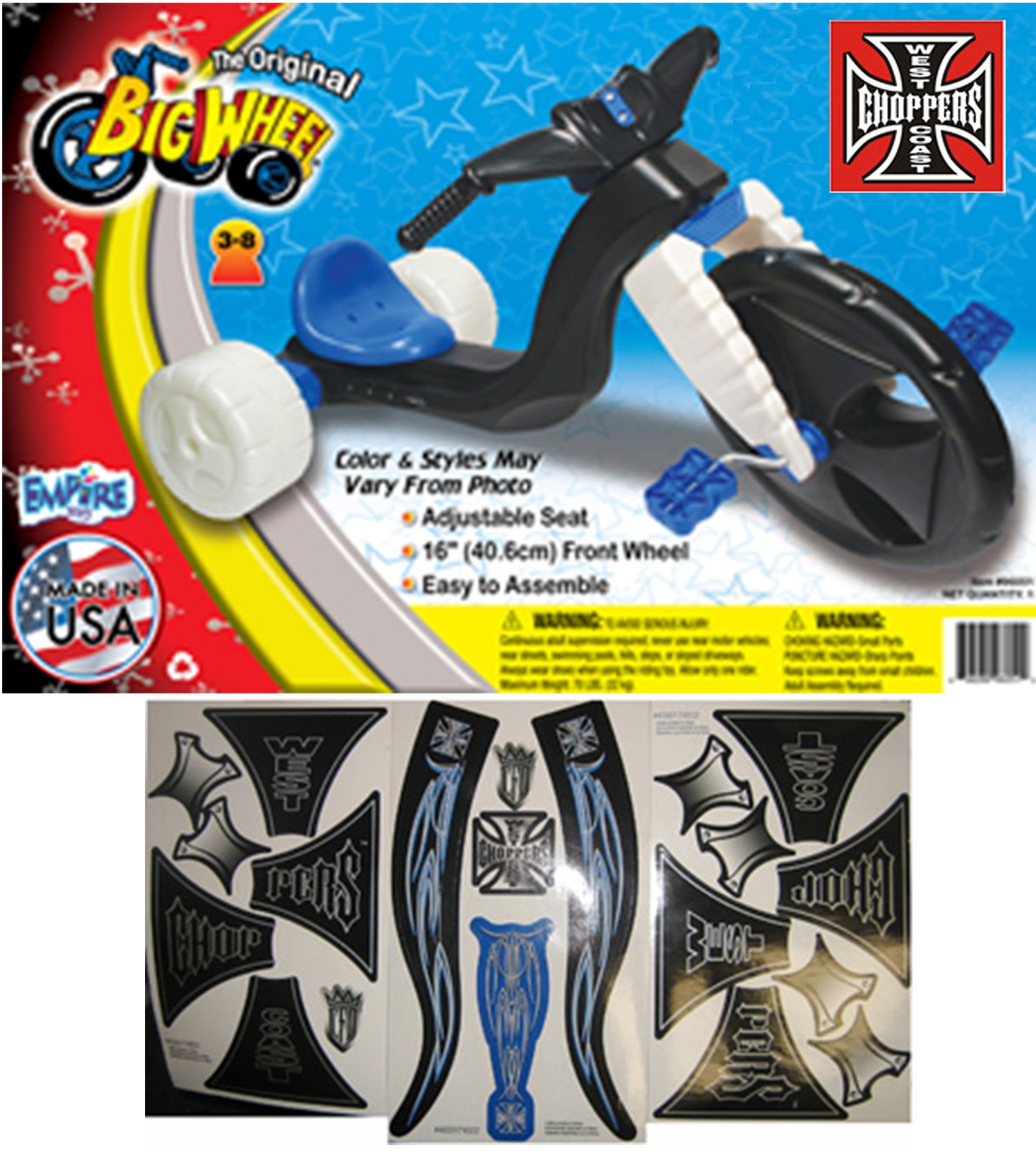 The Original Big Wheel Trike Black/White Limited Edition for Boys 16