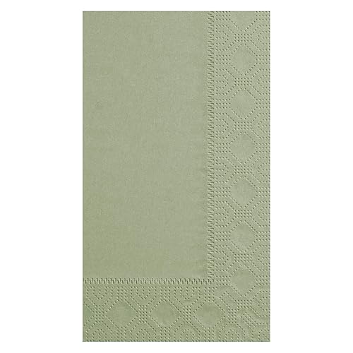 Hoffmaster 180546 - Servilleta de cena con relieve de 2 capas 18 plegado 169 in de largo x 150 in de ancho salvia suave 8 paquetes de 125