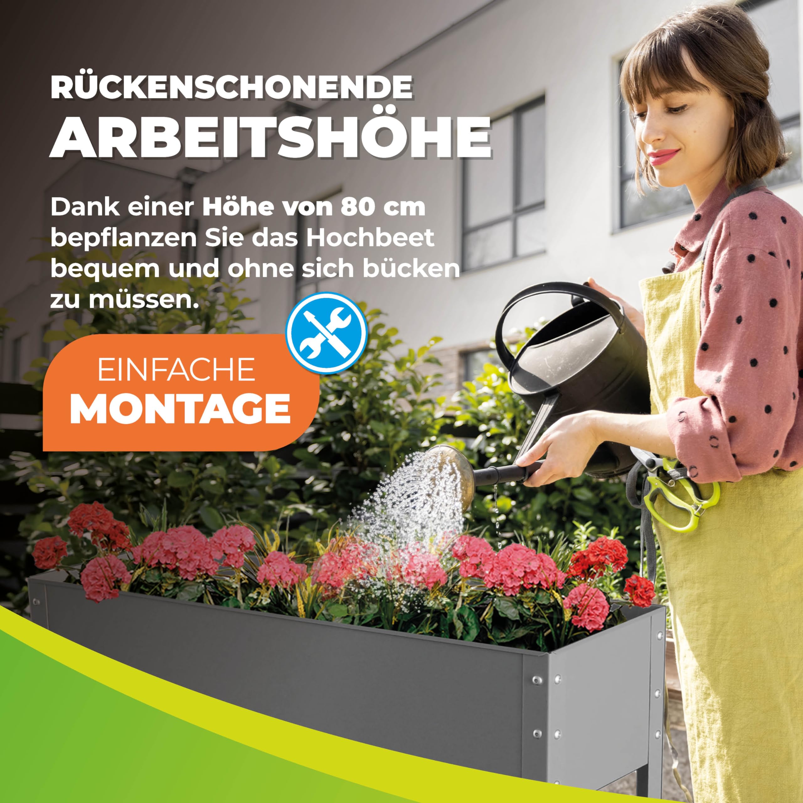 Bio Green Aiuola rialzata in Metallo Freising-XL