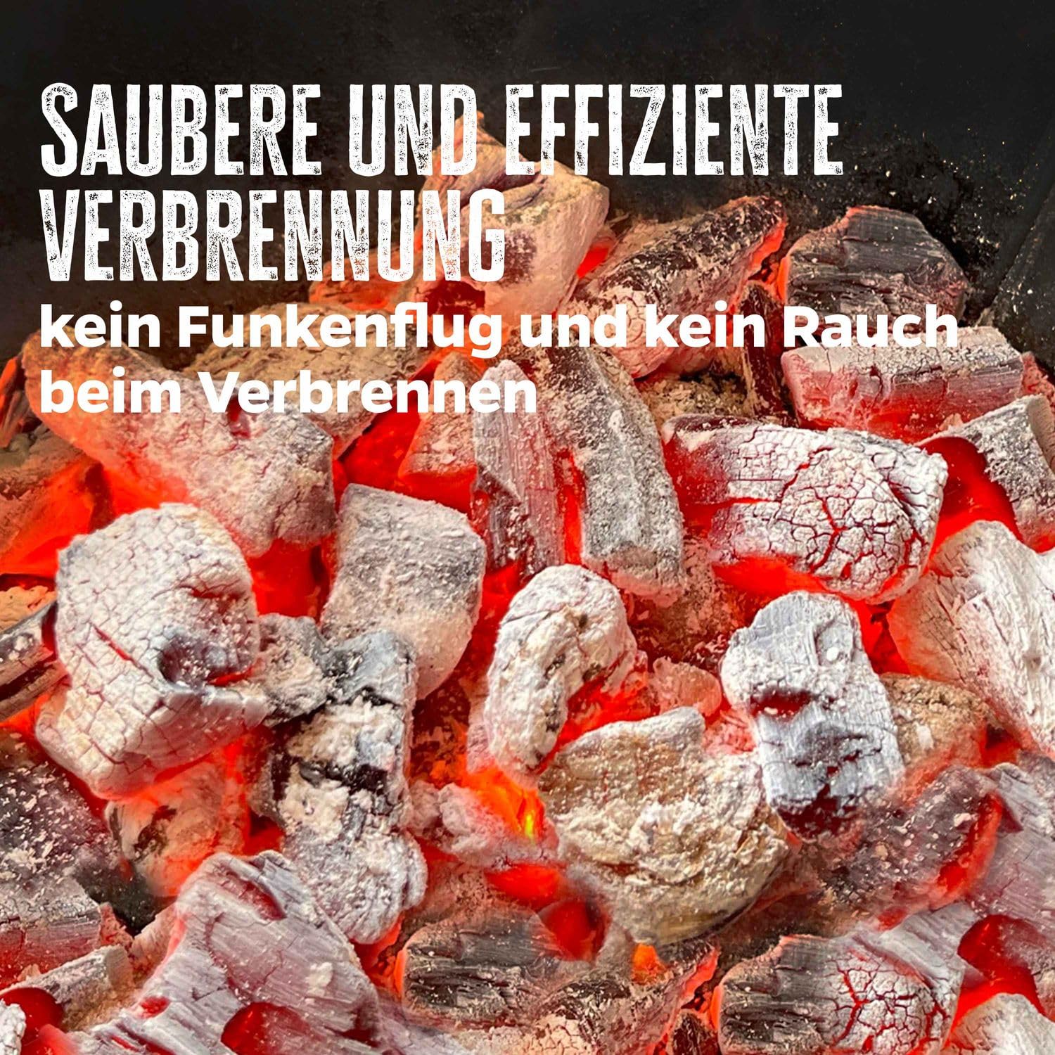 Grillfürst Holzkohle 25 kg - nachhaltige Holzkohle in großer Stückelung und mit hohem Brennwert, saubere und effiziente Verbrennung, 5 x 5 kg
