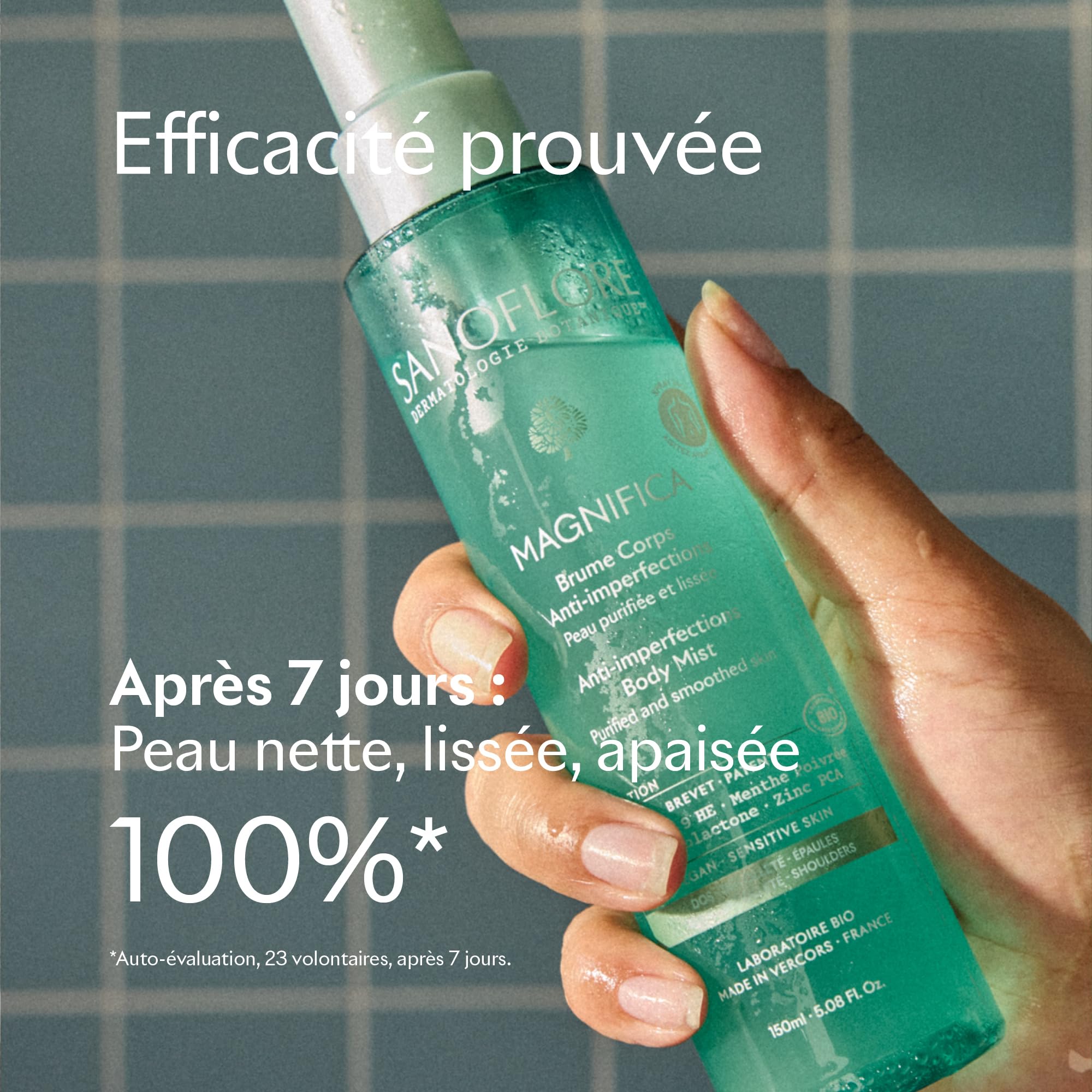 SANOFLORE MAGNIFICA Duo Corps Anti-Imperfections Bio – Gel Lavant 400ml + Brume Corps 150ml – Purifie, Lisse & Hydrate - Dos, Décolleté & Fesses – PHA & 9 Huiles Essentielles Bio – Vegan
