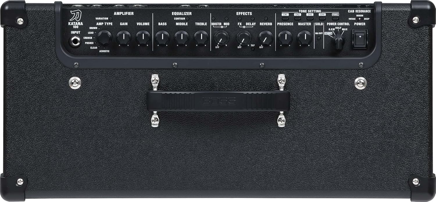 Boss Katana-100 Gen 3 100-Watt 1x12-Inch Guitar Combo Amplifier Bundle with Gearlux Instrument Cable, Tuner, Picks, and Austin Bazaar Polishing Cloth