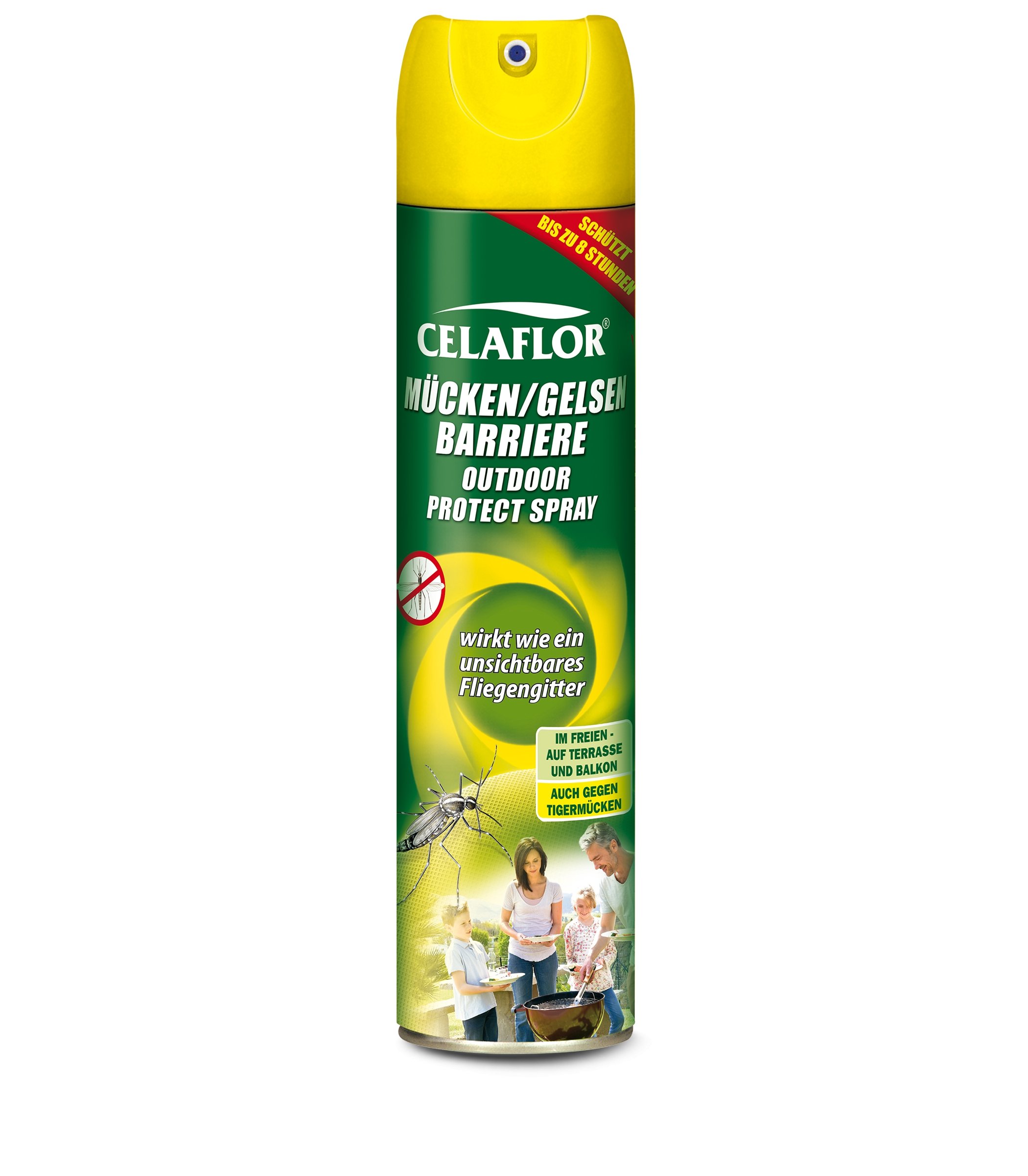 Celaflor Mosquitoes/Gelsen Barrier - Outdoor Protect Spray - Effective Protection Against Mosquitoes in Outdoor Use for 6-8 Hours - 400 ml Spray Can