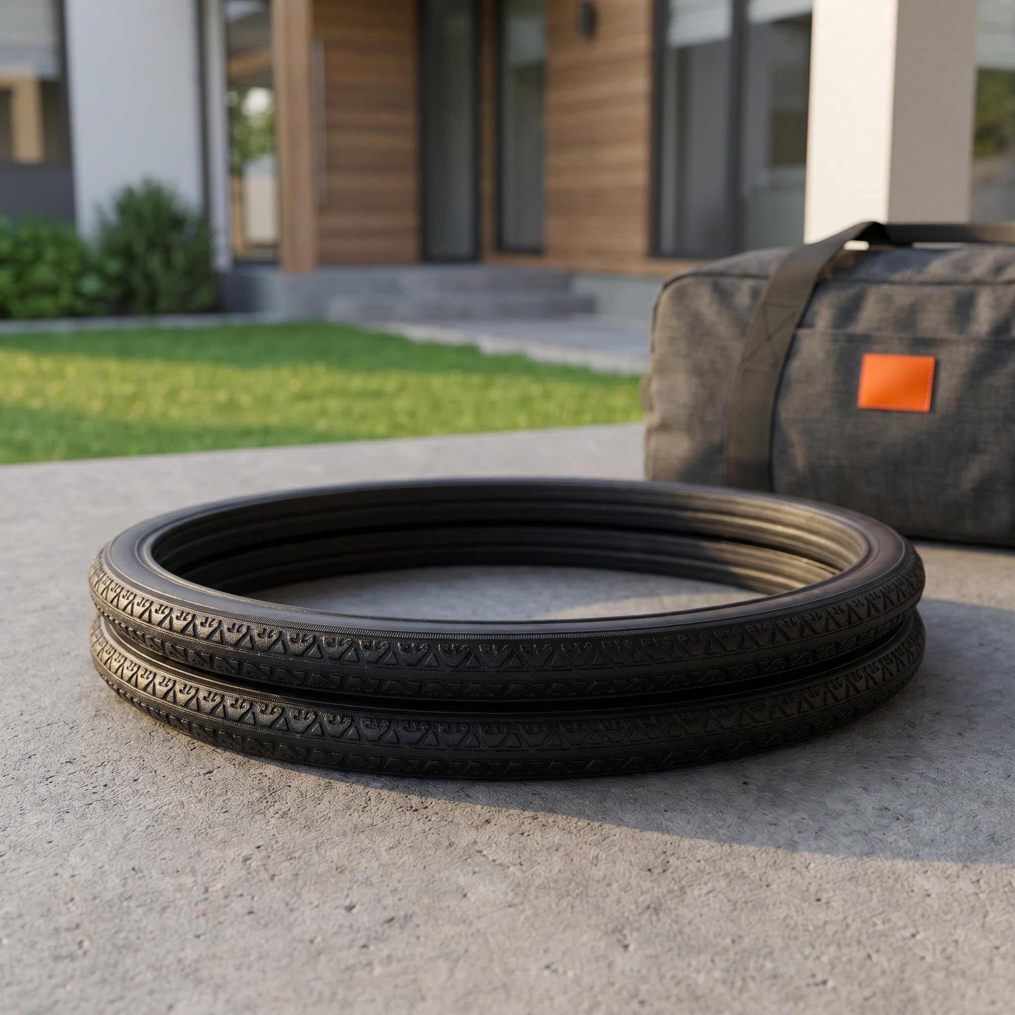 Kisangel 1 par de neumáticos para silla de ruedas: Neumático trasero macizo sin inflar - Neumáticos delanteros de repuesto de PU de 20" x 1" - Accesorios plegables para silla de ruedas