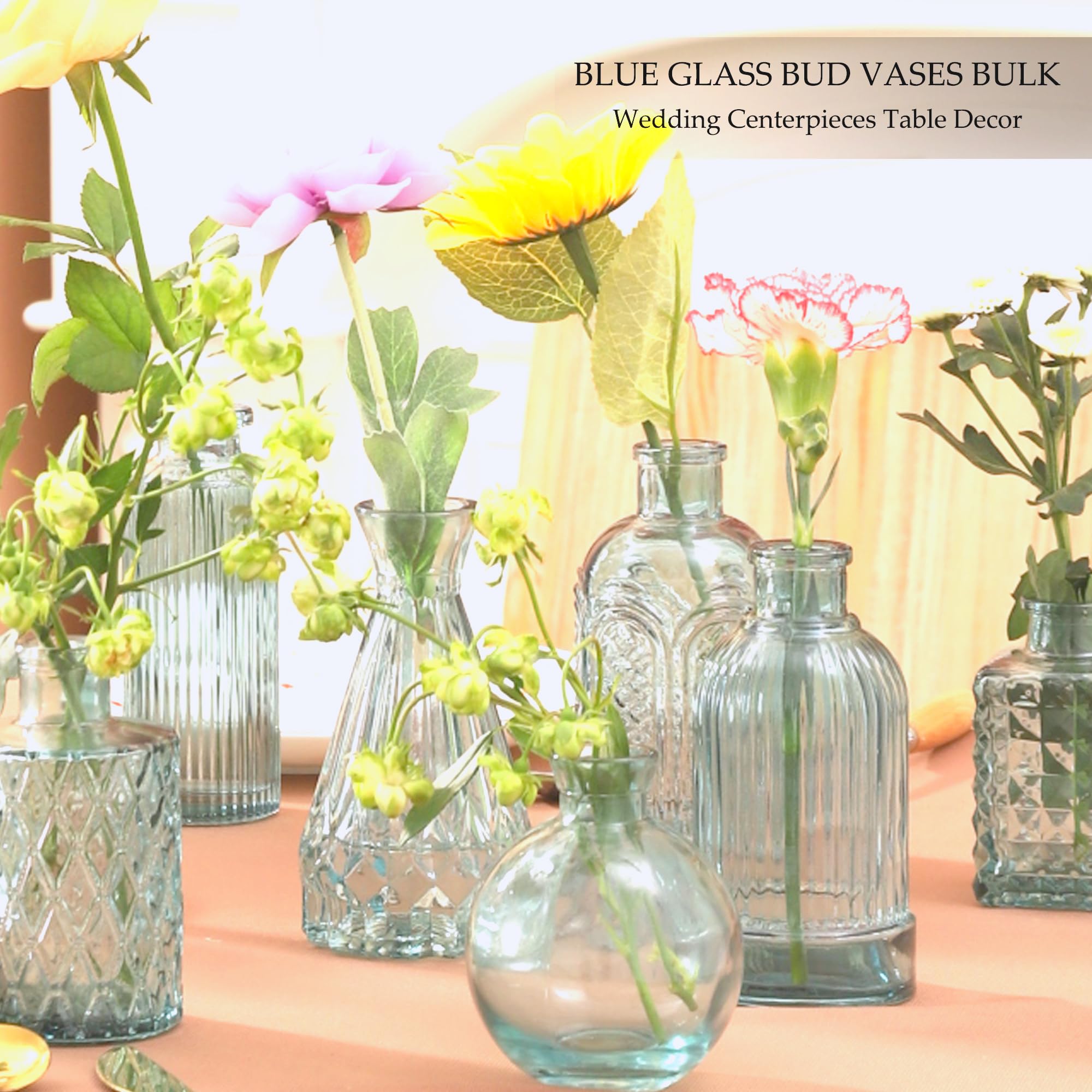 Set De 5 Jarrones De Cristal Verde Vintage - Decoración Rústica Para Bodas, Hogar Y Centro De Mesa