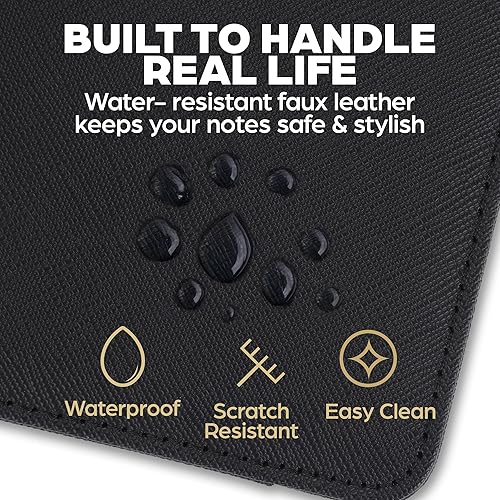 Miniatura 4 de Trailblaze Funda de cuero para cuaderno compatible con Rocketbook  Cuaderno de lujo de cuero para hombres y mujeres  Organizador de cartera con